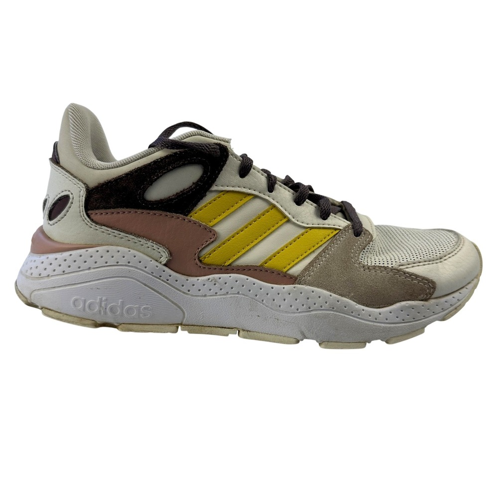Adidas Crazy Chaos Shoes Womens Size 8 White Yellow Cloudfoam Running EG8751